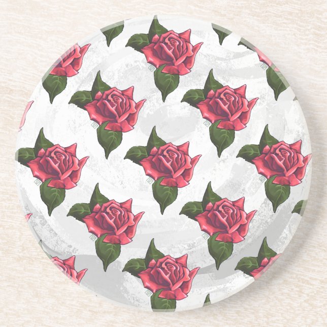 Rose Pattern Coaster (Front)