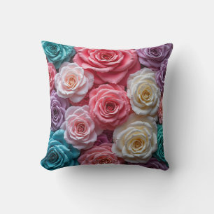 Rose pattern cushion