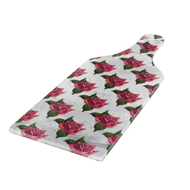Rose Pattern Cutting Board (Corner)