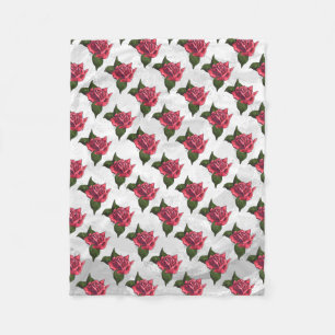 Rose Pattern Fleece Blanket