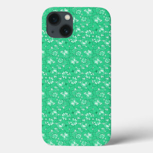 Rose pattern Green iPhone 13 Case