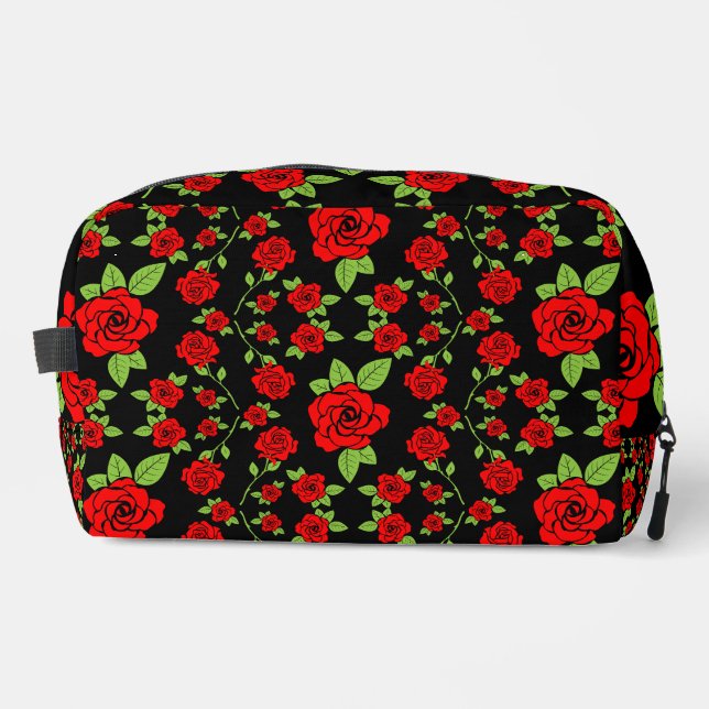 Rose Pattern Home Gifts Dopp Kit (Front)