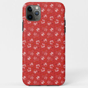 Rose pattern in red iPhone 11 pro max case