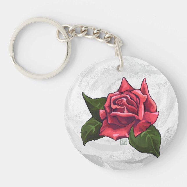 Rose Pattern Key Ring (Front)