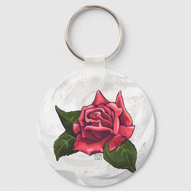 Rose Pattern Key Ring (Front)