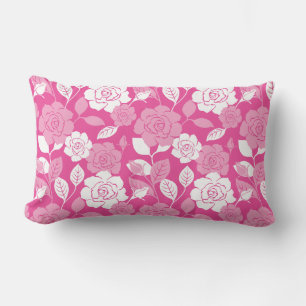 ROSE PATTERN (PINK) LUMBAR CUSHION