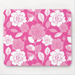 ROSE PATTERN (PINK) MOUSE PAD