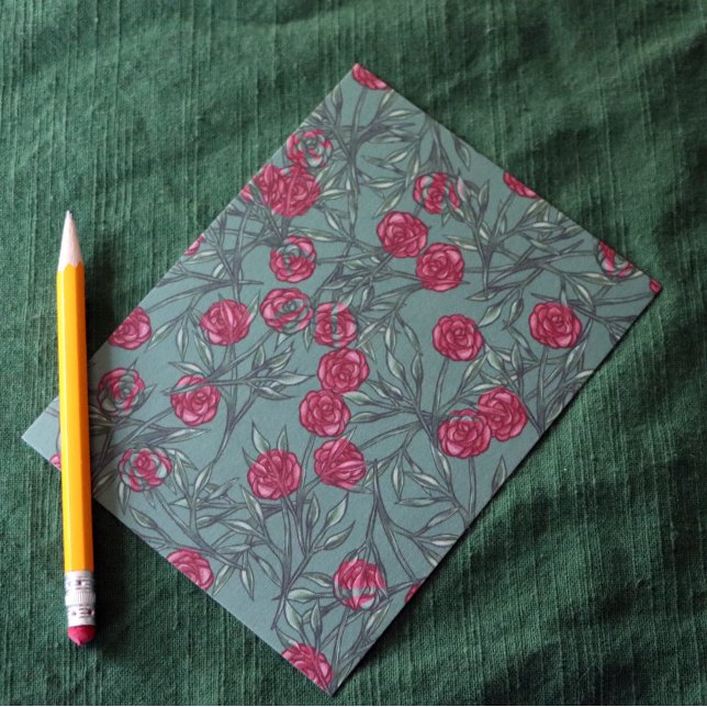 Rose Pattern Roses Patterns Floral Art Flowers     Postcard (Creator Uploaded)