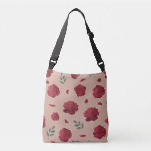 Rose Pattern Shoulder Bag   Tote Bag