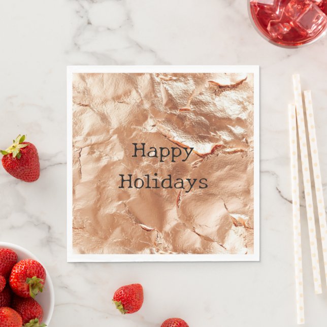 Rose Peach Gold Glam Napkin (Insitu)