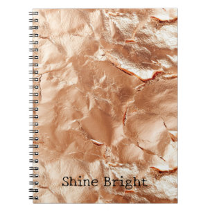 Rose Peach Gold Glam Notebook