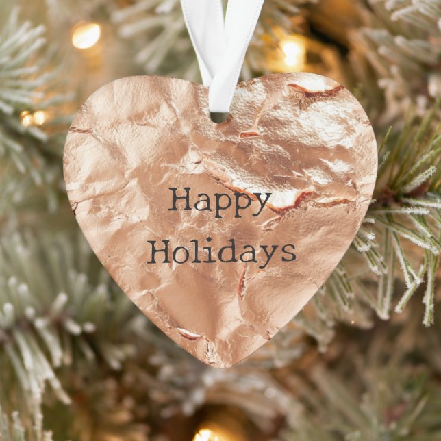 Rose Peach Gold Glam Ornament (Tree)