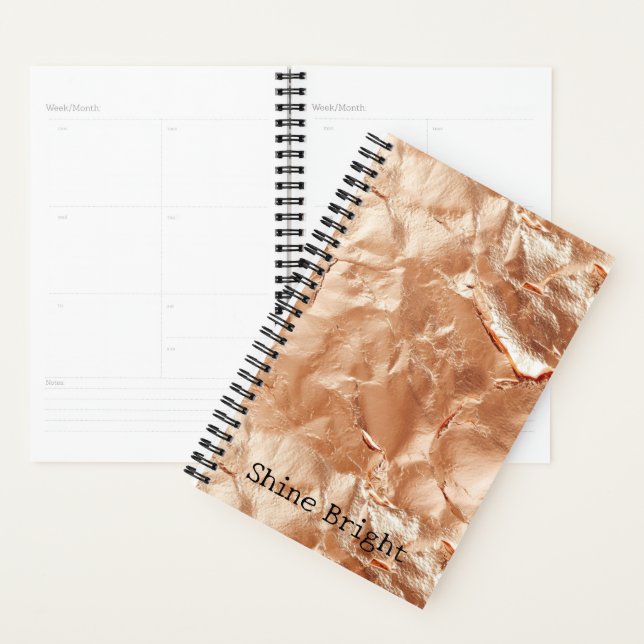 Rose Peach Gold Glam  Planner (Display)