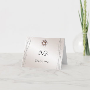 Rose Pearl and Dots 30th Anniversary Thank You