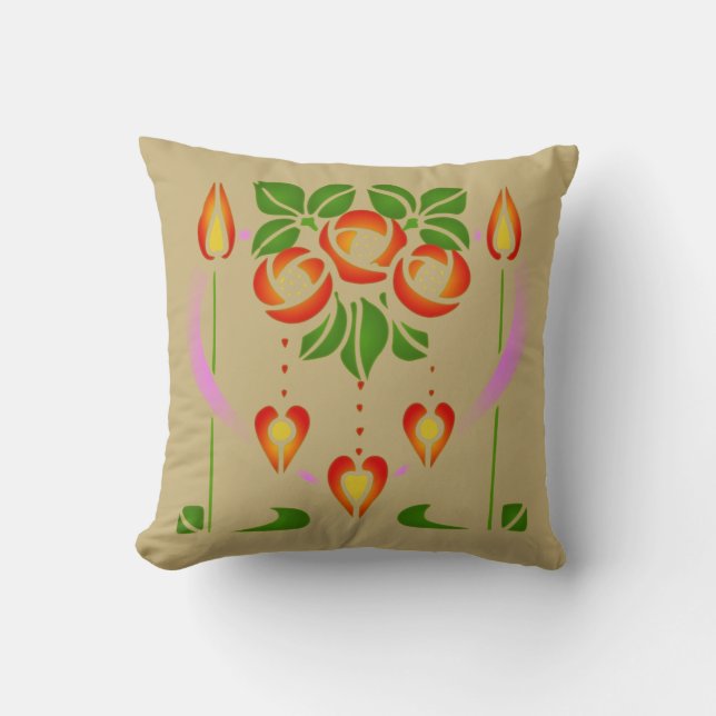 Rose Pendant Pillow (Front)