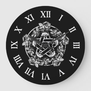 Rose Pentacle Large Clock