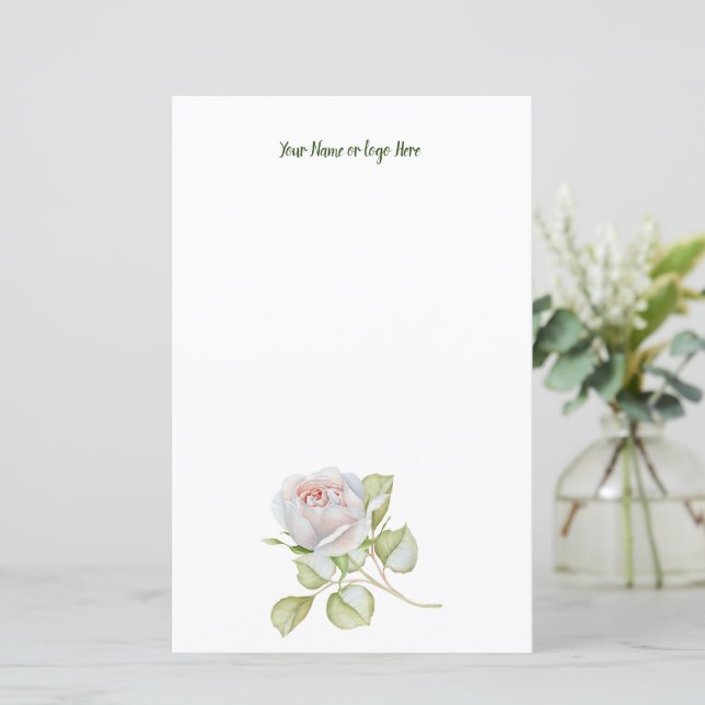 Rose Personalised Stationery (Standing Front)