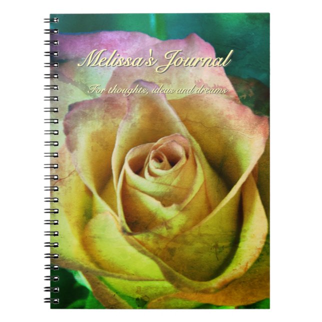 Rose Personalizable Journal or Notebook (Front)