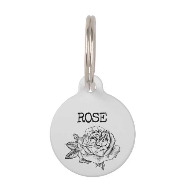 Rose Pet Tag (Front)