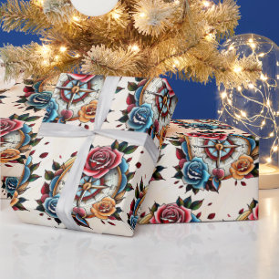"Rose Petal Directions" Wrapping Paper