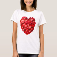Rose Petal Heart Women's T-Shirt