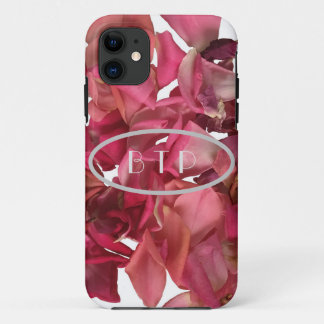 Rose Petal Pink Romantic Personalised iPhone 11 Case