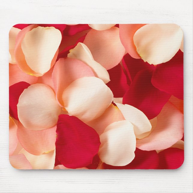 rose petals pink and red mouse pad (Front)