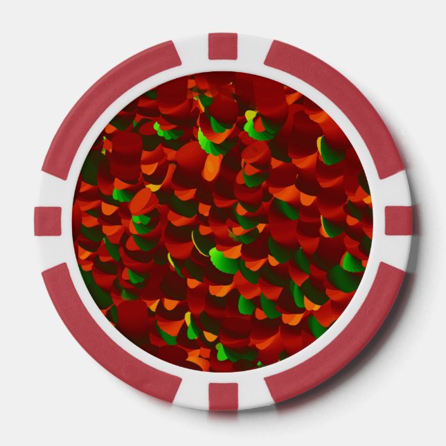 rose petals poker chips (Front)