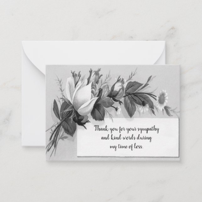 Rose Petals Thank You Card (Front)