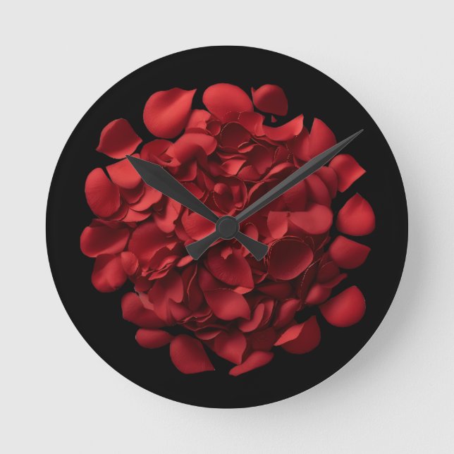Rose Petals Wall Clock (Front)