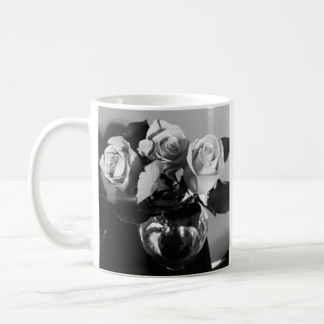 Rose photo print mug (Left)