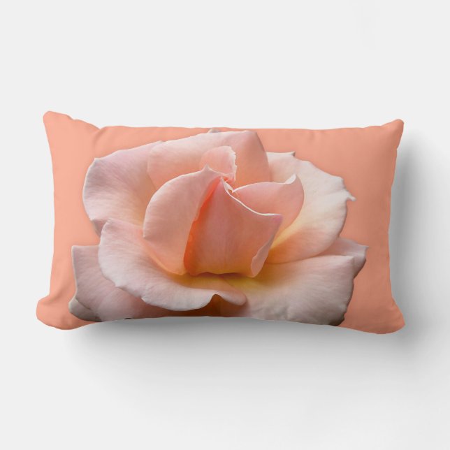 Rose Pillow Personalised Peach Wild Rose Pillow (Front)
