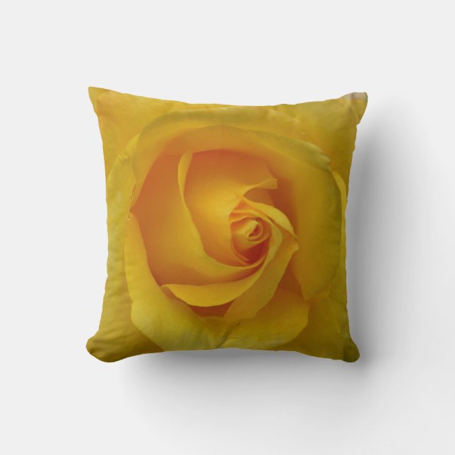 Rose Pillow Personalised Yellow Rose Pillows Decor (Front)