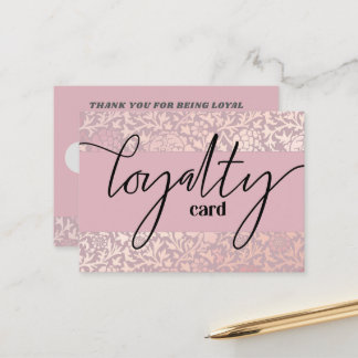 Rose Pink Blush Modern Loyalty Card