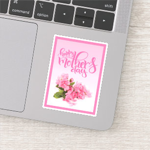 Rose Pink Carnation   HAPPY MOTHER'S DAY Sticker