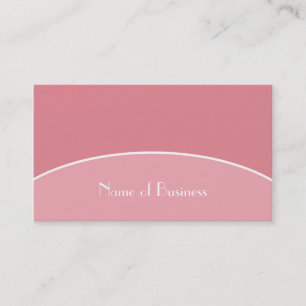 Rose Pink Curve Minimal Business Card