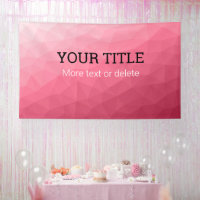 Rose pink geometric mesh Triangle custom text
