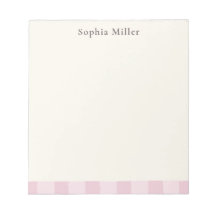 Rose Pink Gingham Personalised Cottage