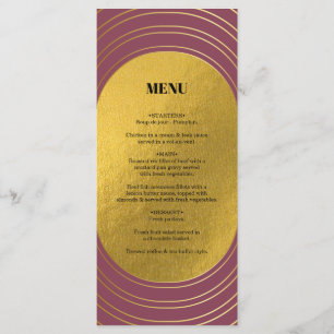 Rose Pink & Gold Modern Minimalist Arch Wedding Menu