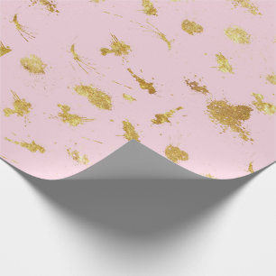 Rose Pink & Gold Wrapping Paper Gift Wrap