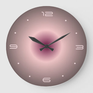 Rose Pink Illuminated Design> Round Wall Clocks