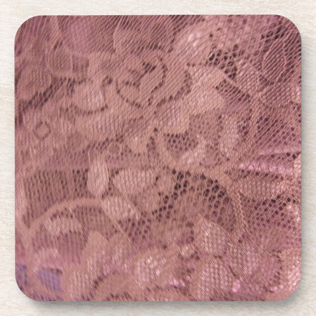 Rose Pink Lace Coaster (Front)