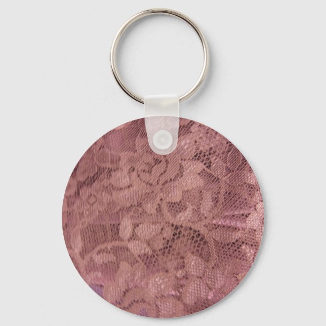 Rose Pink Lace Key Ring (Front)