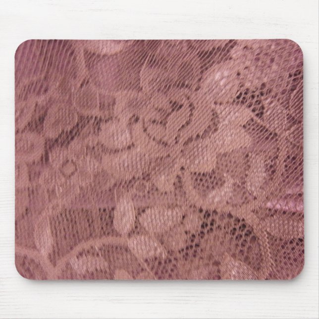 Rose Pink Lace Mouse Pad (Front)