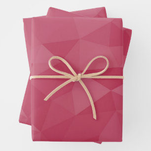 Rose pink light geometric mesh pattern wrapping paper sheet