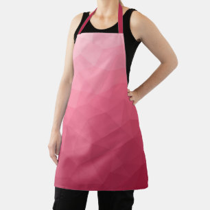 Rose pink light Gradient Geometric Mesh Pattern Apron