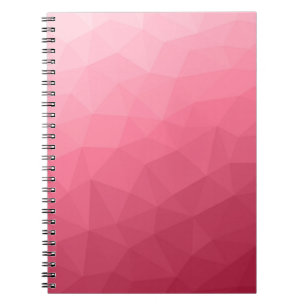 Rose pink light Gradient Geometric Mesh Pattern Notebook