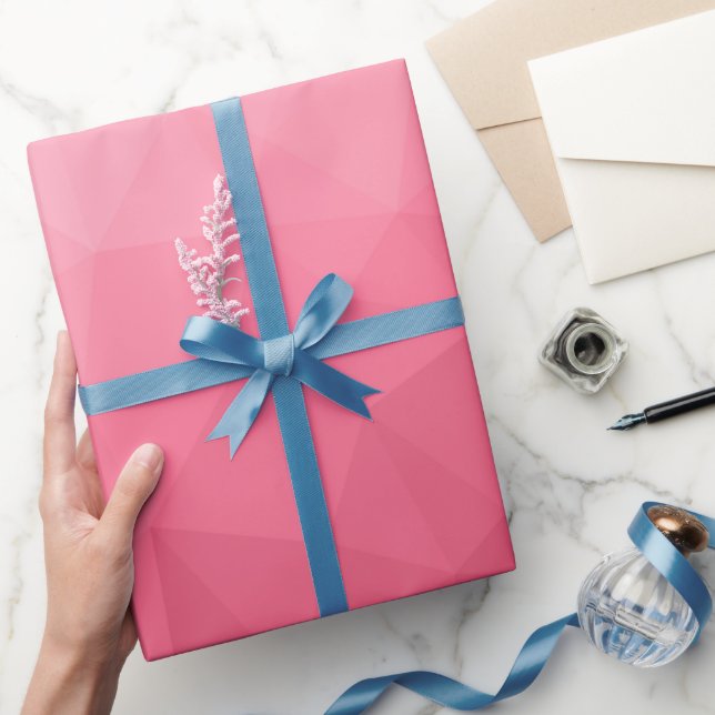 Rose pink light Gradient Geometric Mesh Pattern Wrapping Paper (Gifting)