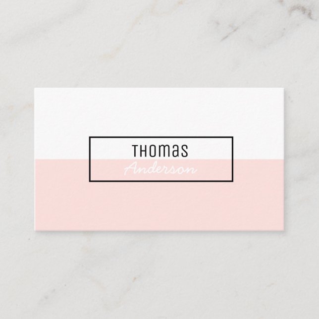 Rose Pink Minimalist Professional Simple Clear Business Card (Front)
