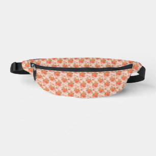 rose pink orange floral pattern wedding spring bum bags